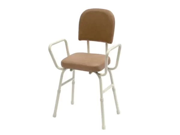 108011_perching-stool-with-arms-champagne_web-image_01 Perching Stool, Height Adjustable with arms - Champagne